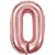 Balao Metalizado Numero 0 Rose 40CM. - Imagem 2