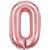 Balao Metalizado Numero 0 Rose 40CM. - Imagem 1