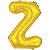 Balao Metalizado Letra Z Dourado 40CM - Imagem 2