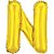 Balao Metalizado Letra N Dourado 40CM. - Imagem 2