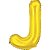 Balao Metalizado Letra J Dourado 40CM. - Imagem 1