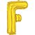 Balao Metalizado Letra F Dourado 40CM. - Imagem 1