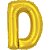 Balao Metalizado Letra D Dourado 40CM. - Imagem 2