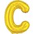Balao Metalizado Letra C Dourado 40CM. - Imagem 1