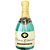 Balao Metalizado Decorado Champagne 20X49,5CM. - Imagem 1