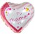 Balao Metalizado Decorado Coracao ESTAMP. TE AMO 45CM. - Imagem 1