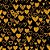 Papel Presente Bobina Couche 60CM. MOD.343 PT C/CORACAO OUR - Imagem 1