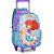 Mochila Infantil com Rodinha Sereias G Estojo+lancheira - Imagem 5