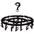 Varal Mini OVAL 24 Prendedores Preto - Imagem 2