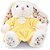 Coelhos de Pascoa Pelucia Floral BCO/AMAR.15CM - Imagem 1
