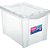 Caixa Plastica Multiuso Medio Cristal Organizador 30L - Imagem 1