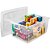 Caixa Plastica Multiuso Cristal 30L 37,8X53X23,5CM C/T - Imagem 2