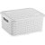Caixa Plastica Multiuso Rattan C/TAMPA Branco PEQ 4L. - Imagem 2