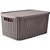 Caixa Plastica Multiuso Trama BOX Cinza 14L - Imagem 2