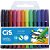 Caneta Hidrografica Jumbo 12 Cores - Imagem 1