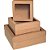 Caixa para Presente com Tampa GD 28X28X10 KRAFT QUAD.C/VISOR - Imagem 2