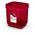 Lixeira Pia 3L Vermelha 16,8X14,5X18,4 - Imagem 1