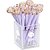 Caneta Esferografica Coracao Diamante Lilas - Imagem 1