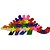 Quebra Cabeça Infantil 3D Madeira MDF Alfabeto e Números 26 Peças Dinossauro TOY MIX - Imagem 1
