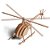 QUEBRA-CABECA Madeira Helicoptero 2 Helices 3D 15PCS - Imagem 1