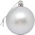 Artigo para Decoracao Natal Bola 7CM FOSCA/LISA/GLIT.PRATA PCT.C/06 - Imagem 2