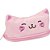 Estojo Simples Kawaii Gatinho Rosa Lona - Imagem 2