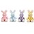 Coelhos de Pascoa Pelucia Colorida C/LACO 15CM S - Imagem 1