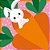 Embalagem P/OVO de Pascoa 39X39CM Carrot Rosa PCT.C/25 - Imagem 1