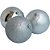 Artigo para Decoracao Natal Bola 10CM FOSCA/METAL/GLI PR. PCT.C/03 - Imagem 2