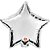 Balao Metalizado Estrela Prata 22CM - Imagem 3