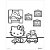 Livro Infantil Colorir Hello KITTY C/12 Lapis+ Adesiv - Imagem 4
