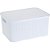 Caixa Plastica Multiuso Rattan C/TAMPA Branca 3,5L - Imagem 1