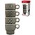 Xicara Cafe Minar 90ML Cinza 4 Pecas Jogo - Imagem 2