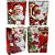 Sacola para Presente Natal Papai Noel 18X24X7CM. 4MOD(S) PCT.C/12 - Imagem 1