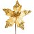 Artigo para Decoracao Natal Enfeite FLOR Poinsetia Ouro PCT.C/24 - Imagem 2