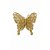 Artigo para Decoracao Natal Enfeite Borboleta 12CM Ouro - Imagem 1