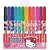 Caneta Hidrografica Jumbo Hello KITTY BIG 12 Cores Estojo - Imagem 1