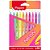 Caneta Hidrografica Color PEPS Neon 10 Cores Estojo - Imagem 1
