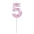 VELA COM RELEVO PEROLIZADA ROSA NO 5 - Imagem 1