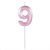 VELA COM RELEVO PEROLIZADA ROSA NO 9 - Imagem 1