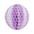 GLOBO COLMEIA G LISTRADO LILÁS E BRANCO (24 CM) - Imagem 1