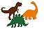SILHUETAS DECORATIVAS DINOSSAUROS (4 UNIDADES) - Imagem 1