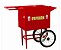 Carrinho para Pipoqueira Estilo Retrô Vermelho - Imagem 1