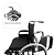 Cadeira de Rodas Aço Dobrável até 120 Kg D400 Dellamed - Assento 44cm - Imagem 3