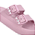 Slide Plataforma Poofy Rosa Eva Fivela Brilho - Usaflex - Imagem 3