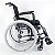 Cadeira de rodas em alumínio MA3F cor preta até 120Kg - Imagem 2