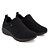 Tênis Slip On Preto Elastano Detalhe Costura na cor preta - Usaflex - Imagem 1