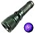 Lanterna Tática Com Luz Negra e Luz Branca Equipada com LED Cree T6 + LED UV Ultra Violeta Com Zoom - Imagem 1