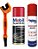 Kit Escova Limpeza Corrente + Querosene Jacaré Spray 300ml + Mobil Super Moto Chain Lube Lubrificante 200ml - Imagem 1