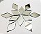 Espelhos Losango 1,7cm X 3cm - 100 Peças - Mandalas Mosaicos - Imagem 3
